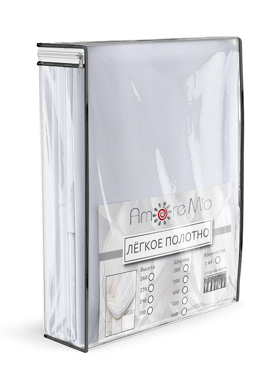 картинка Штора Amore Mio RR 6PL Tergal-w ut 5,0*2,9*1 белый 