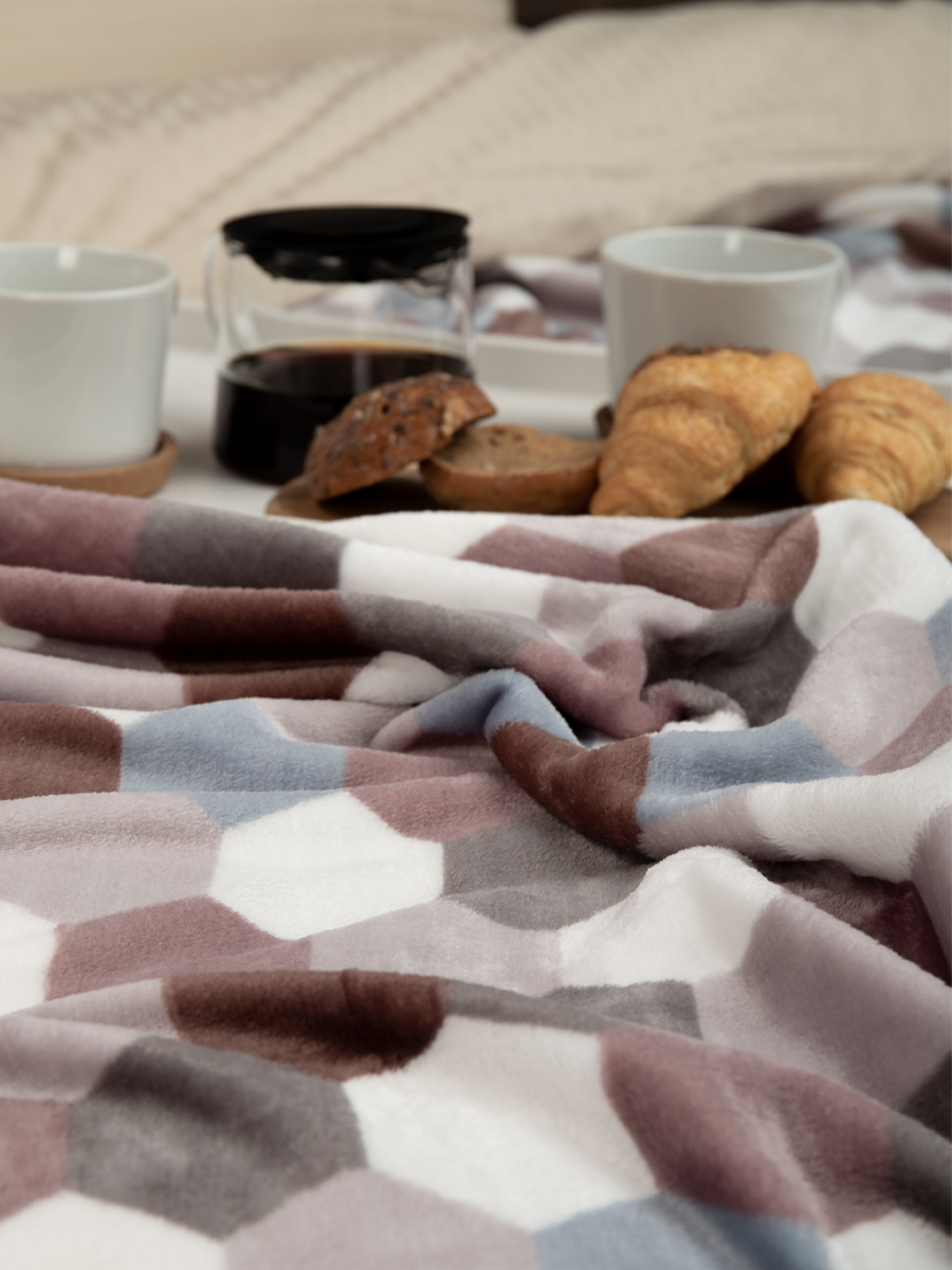 картинка Плед Texrepublic TF FN F142 a2022 Мозаика-соты 