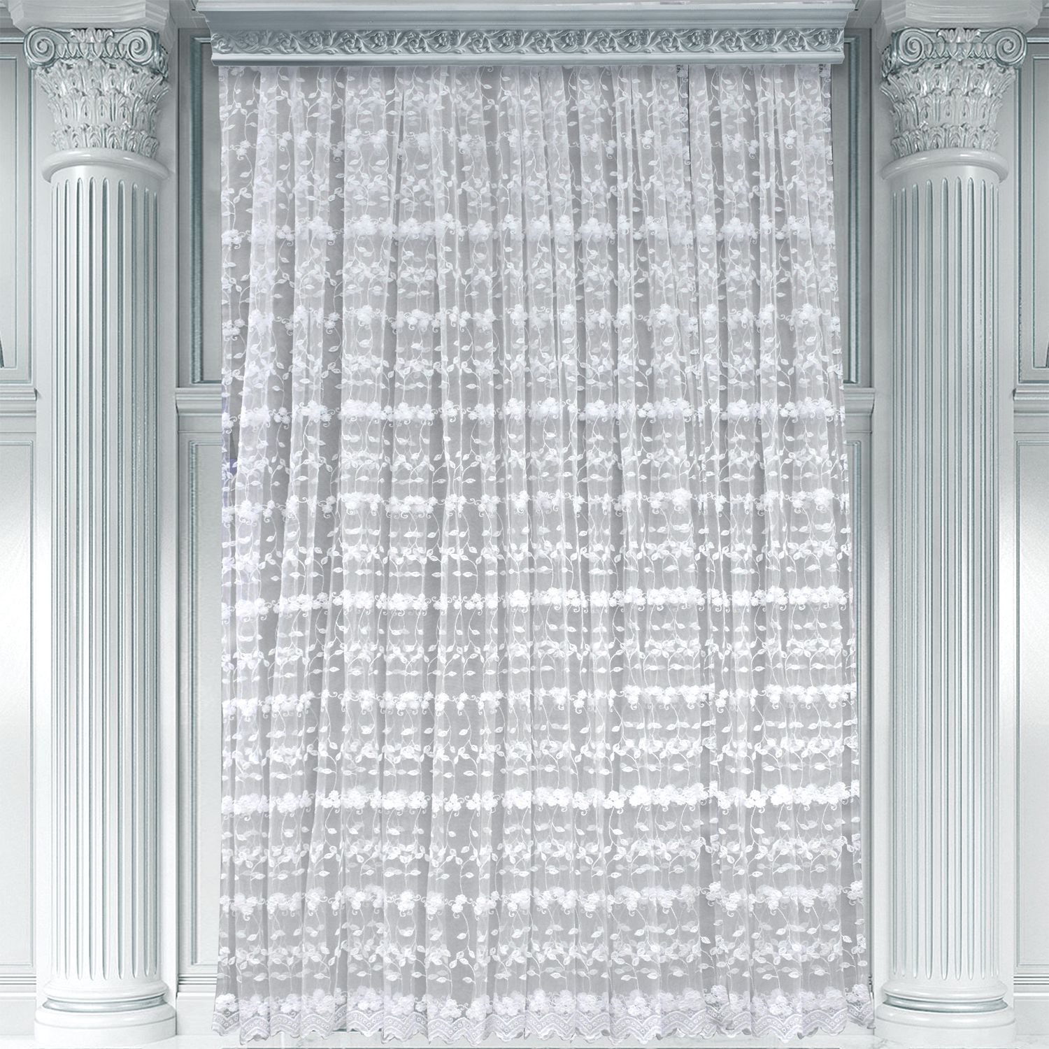 картинка Штора Amore Mio RR 8206-w 3,0*2,7*1 белый 