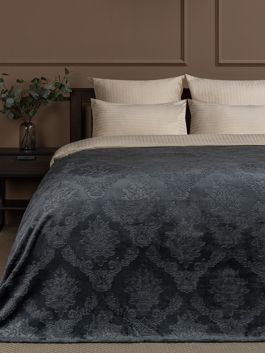 картинка Плед Texrepublic TF FNE DKGY1 1520 d-дамаск 19-3910 