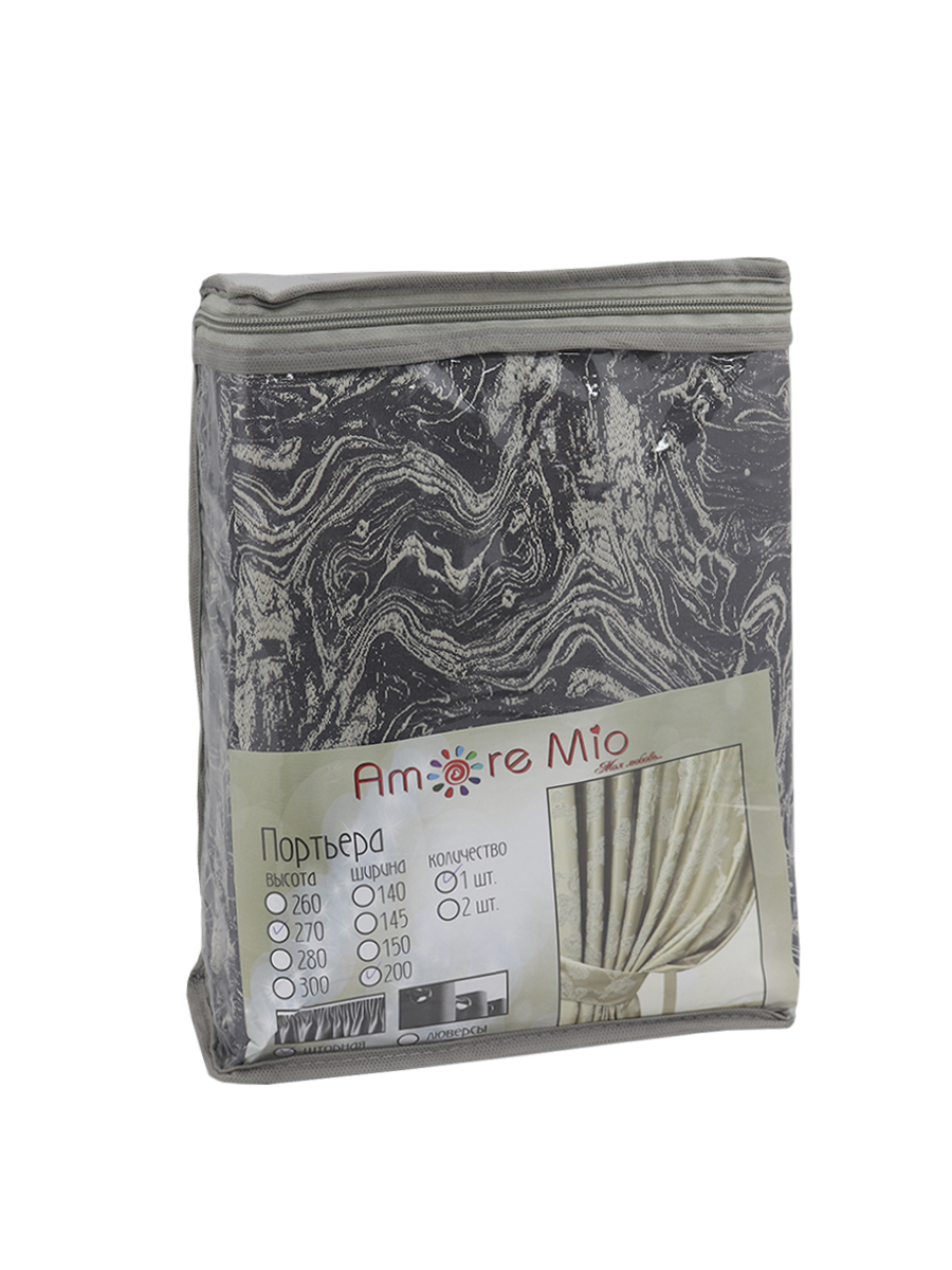 картинка Штора Amore Mio RR 90005-13 2,0*2,7*1 серый 