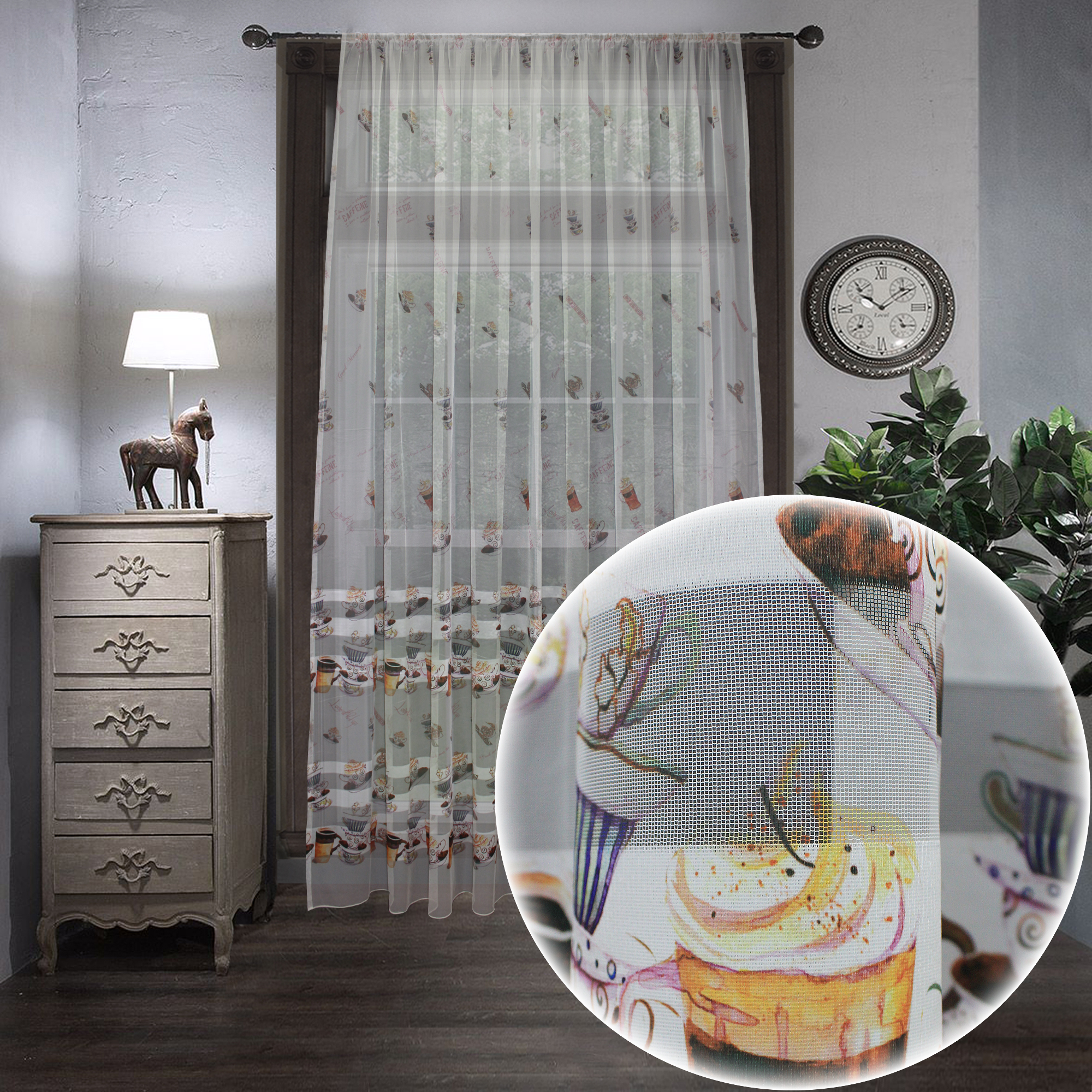 картинка Штора Amore Mio RR 7085-01 ut 3,0*2,7*1 коричневый 