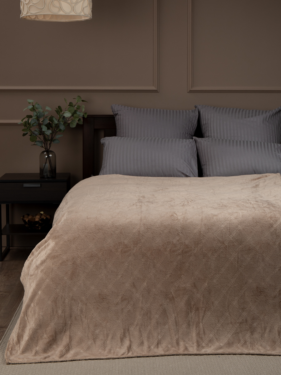 картинка Плед Texrepublic TF FNE BE-GY1 1520 c-клетка 16-1320 