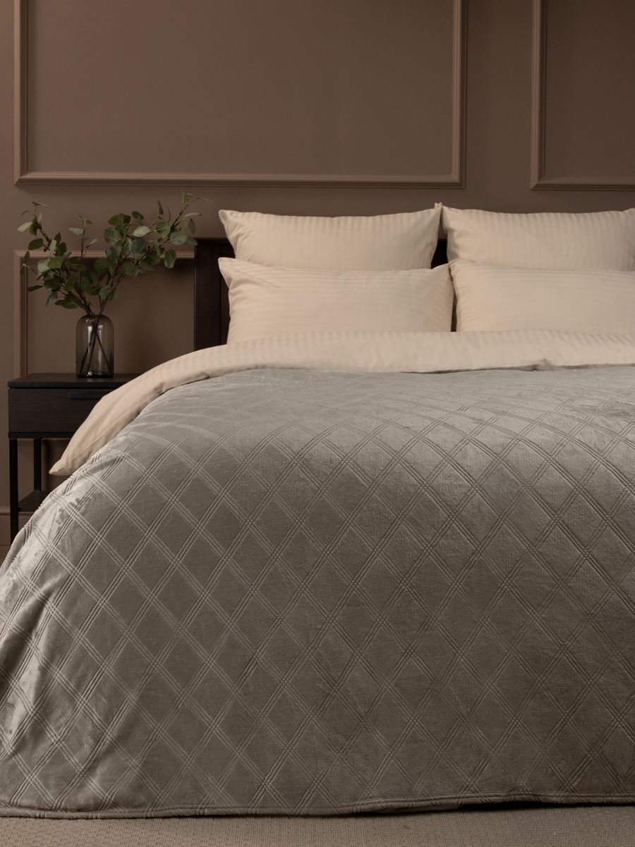 картинка Плед Texrepublic TF FNE BE-GY3 006/2022 c-клетка NC 