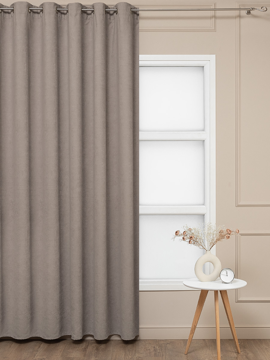 картинка Штора Amore Mio RR 1403-211 2,0*2,7*1 кофейный люверсы 