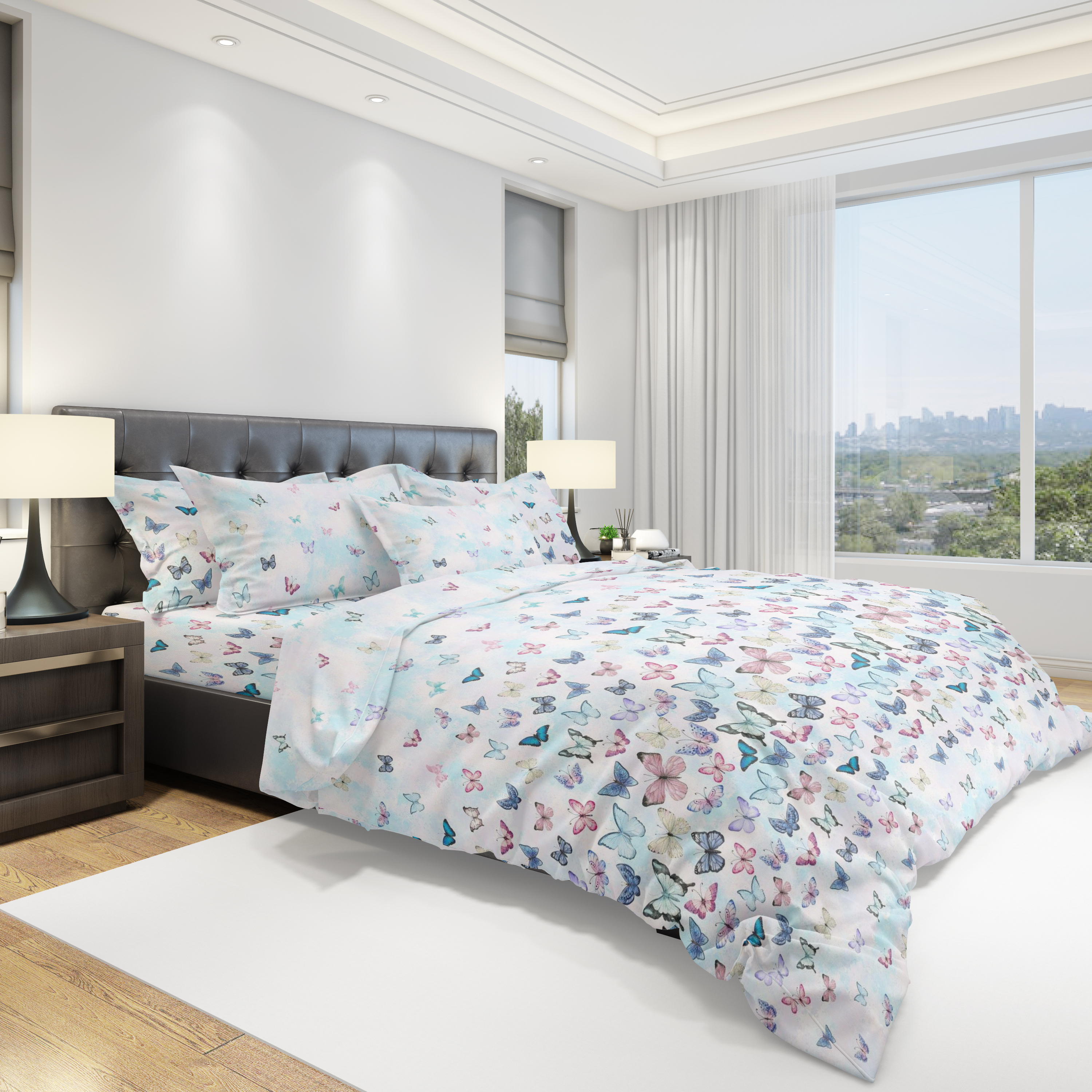 картинка Постельное бельё Amore Mio URG QR Farfalla SINGLE B 