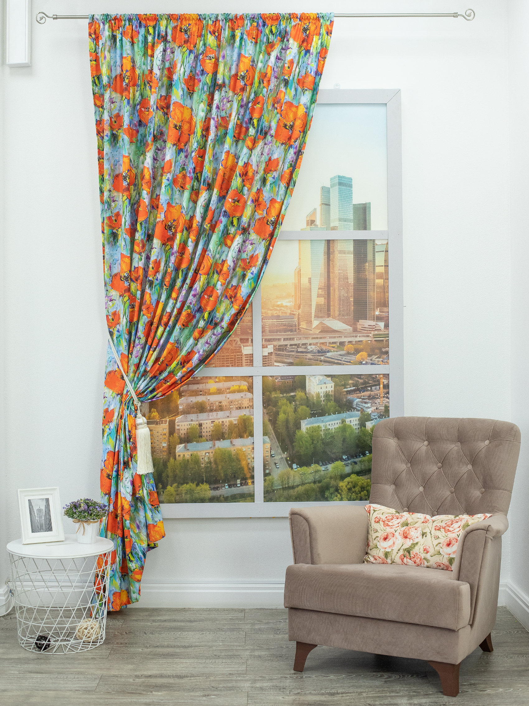 картинка Штора Amore Mio RR 12844-1V 2,0*2,7*1 оранжевый 