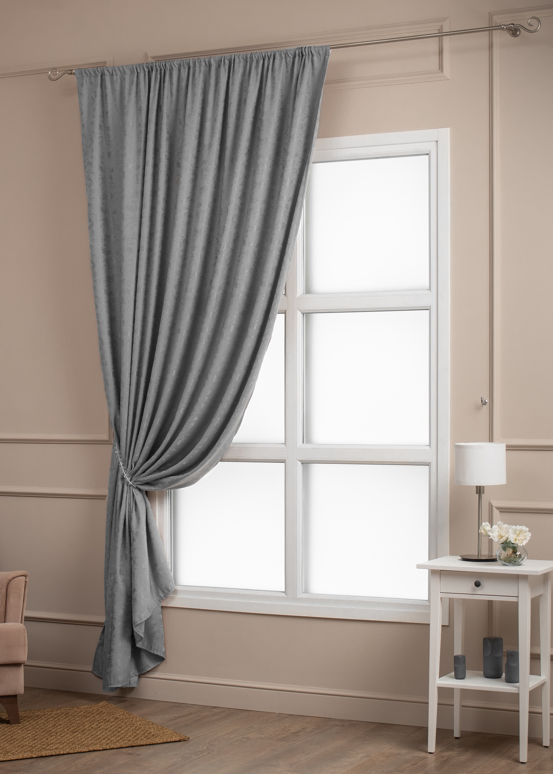 картинка Штора Amore Mio RR 3941D-08 2,0*2,7*1 светло-серый 