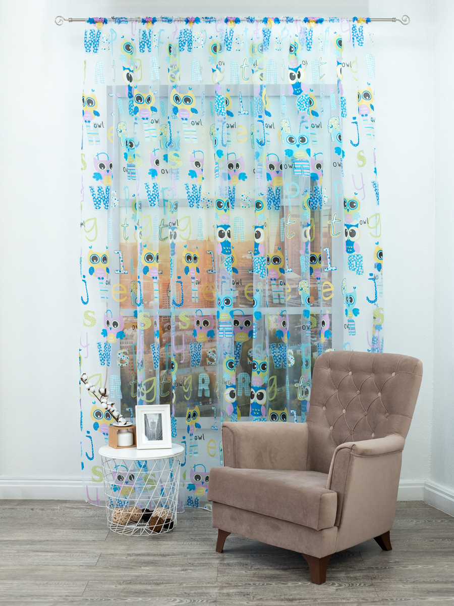 картинка Штора Amore Mio RR L767A-02 ut 4,0*2,7*1 голубой 