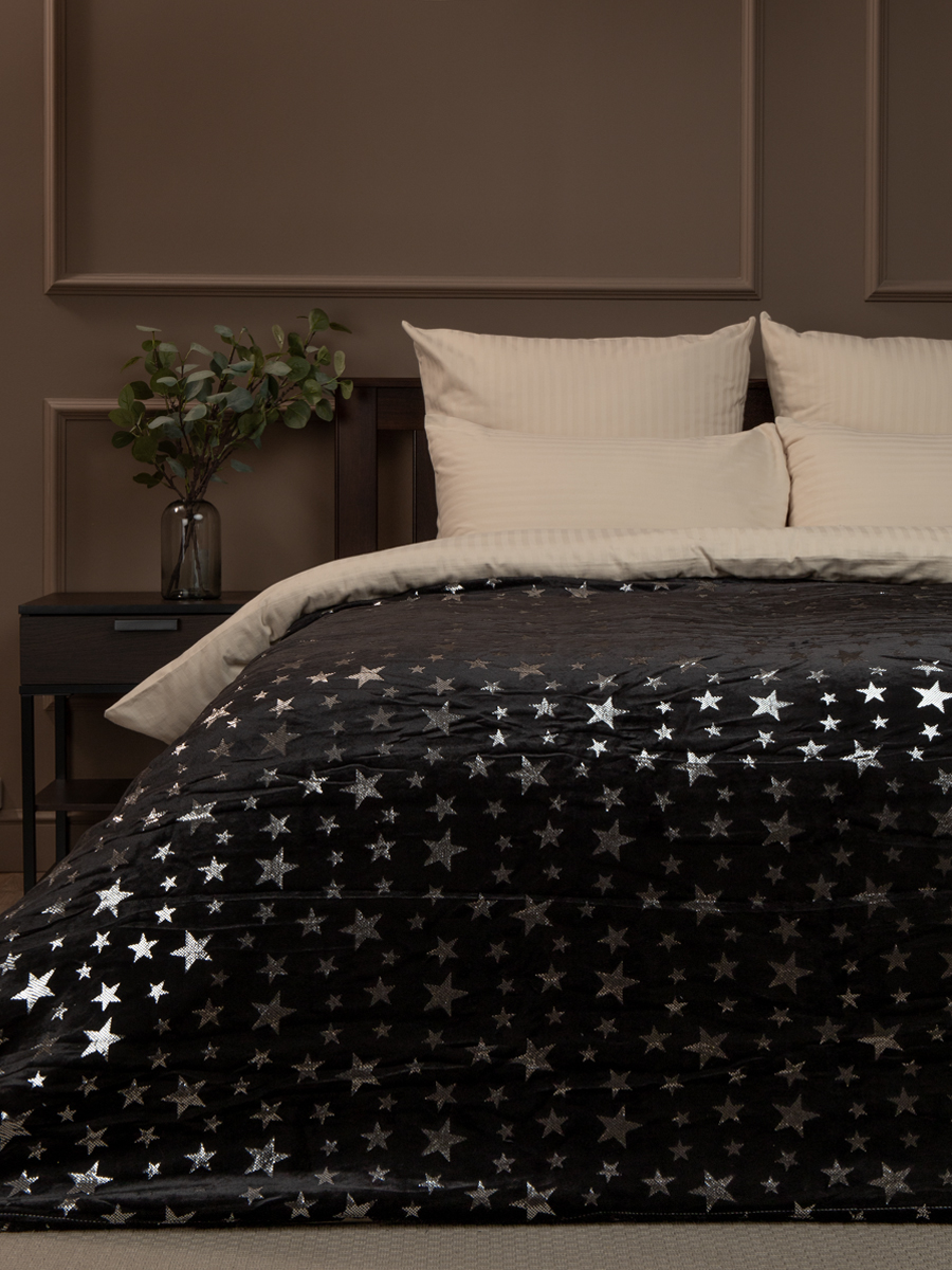 картинка Плед Texrepublic TF FNL BLK-SL 043/1520 звезды NC 