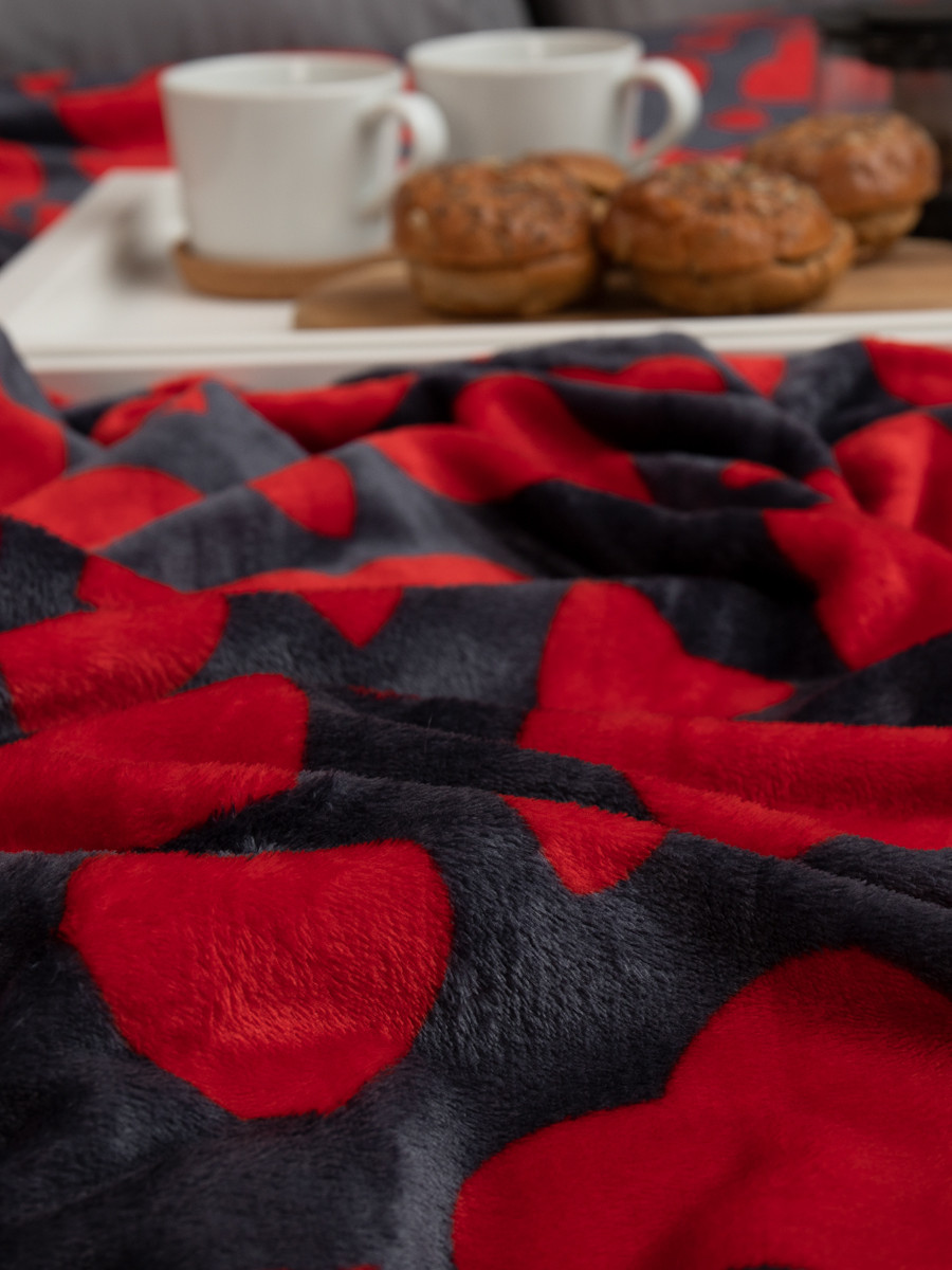 картинка Плед Texrepublic TF FN F113R b1420 yt Сердечки 