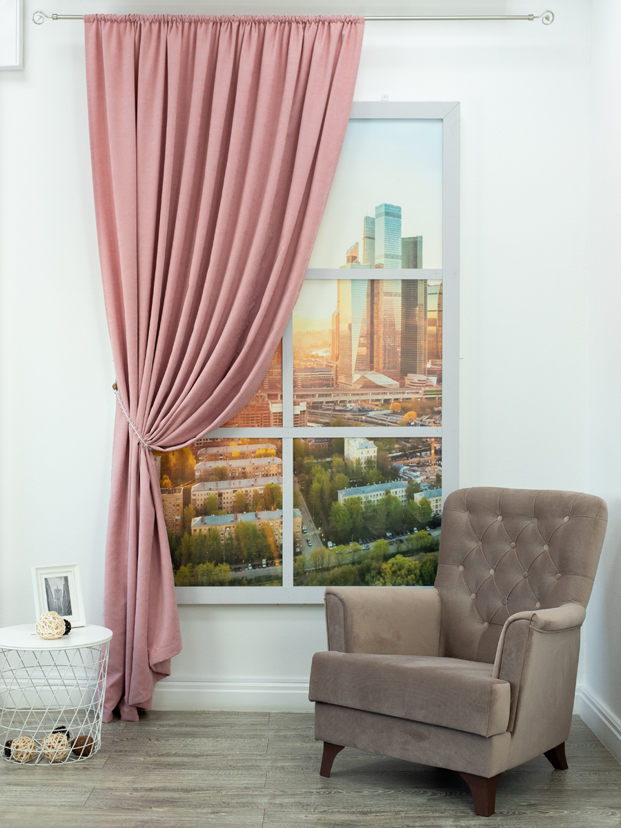 картинка Штора Amore Mio RR 1403-213 2,0*2,6*1 розовая пудра 