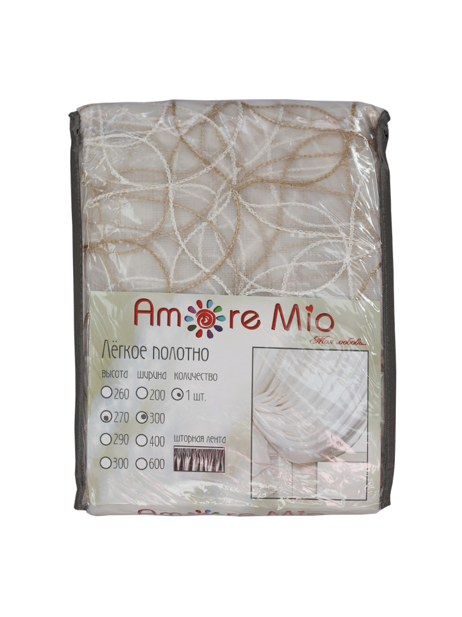 картинка Штора Amore Mio RR 12137-2386 3,0*2,7*1 золотой 