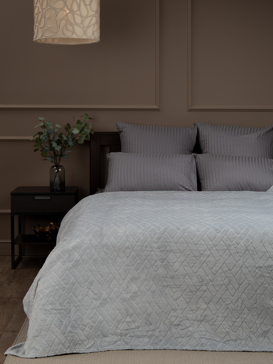 картинка Плед Texrepublic TF FNC GY2 1520 w-плетёнка 14-4105 