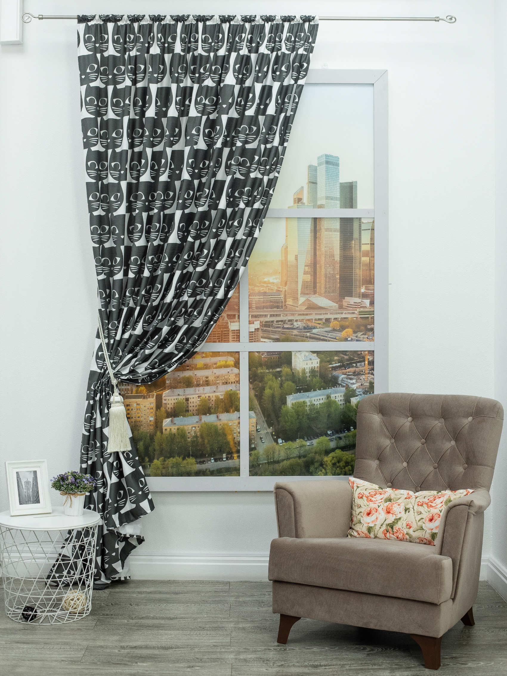 картинка Штора Amore Mio RR 13055-gray 2,0*2,7*1 серый 