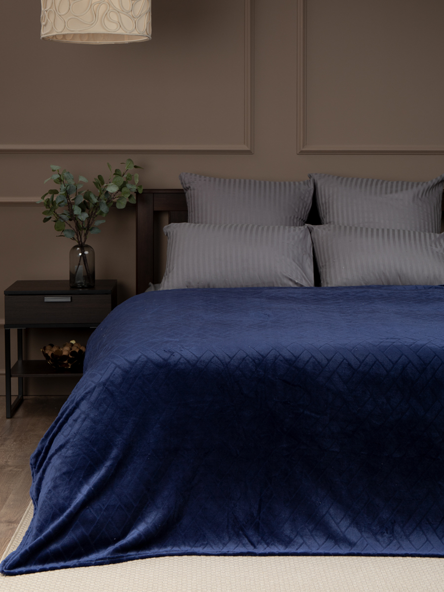 картинка Плед Texrepublic TF FNC DKBL 1520 w-плетёнка 19-4027 