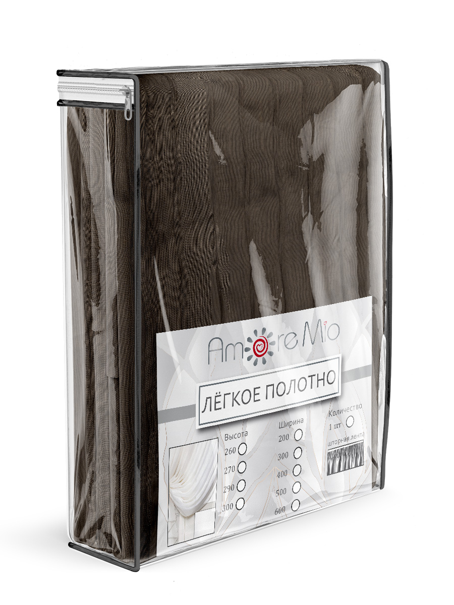 картинка Штора Amore Mio RR YC10357-08 3,0*2,7*1 коричневый 