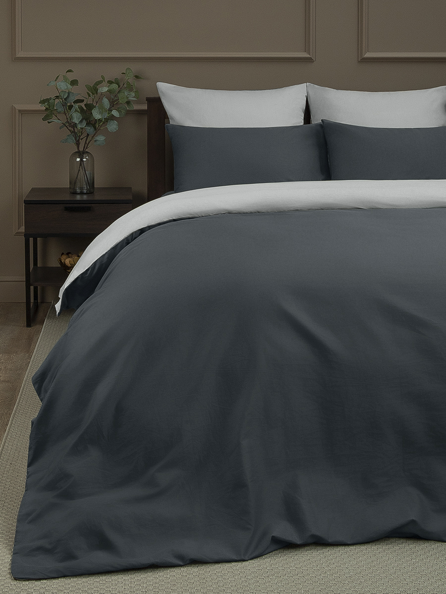 картинка Постельное бельё Amore Mio BZ QR Graphite EURO Sp o 