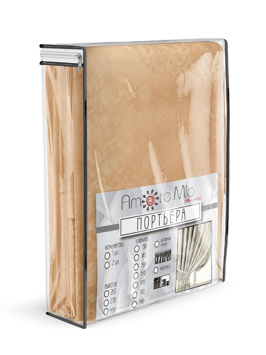картинка Штора Amore Mio RR L1501-62 1,4*2,6*1  бежевый 