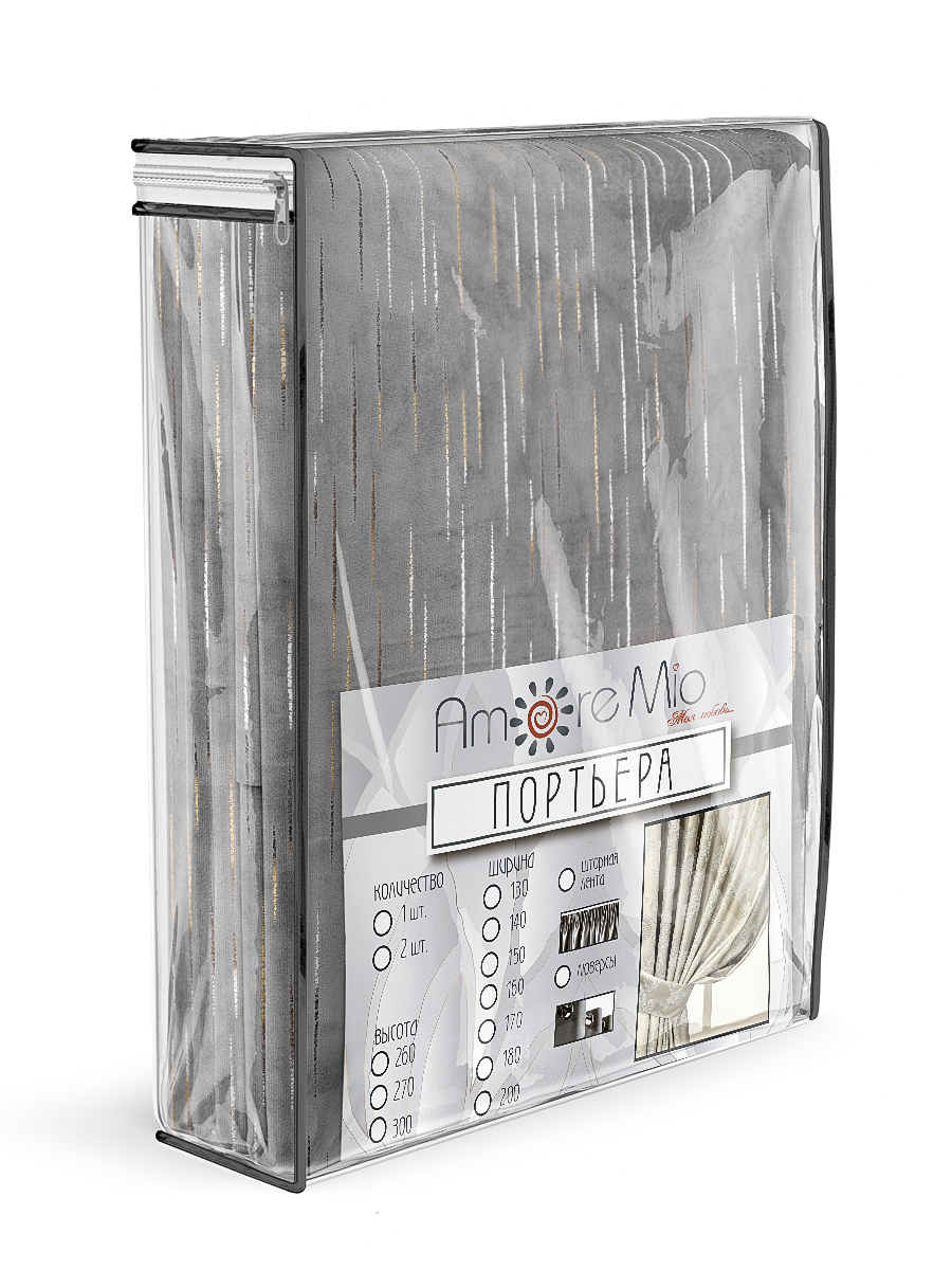 картинка Штора Amore Mio RR 6ML T596-08 1,5*2,7*2 оливковый 