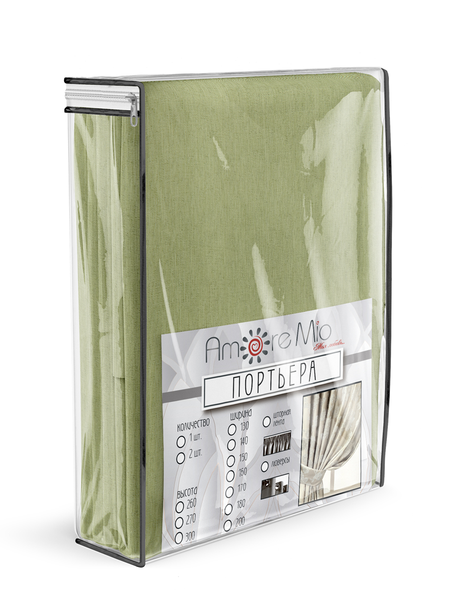 картинка Штора Amore Mio RR 110-02 2,0*2,7*1 салатовый 