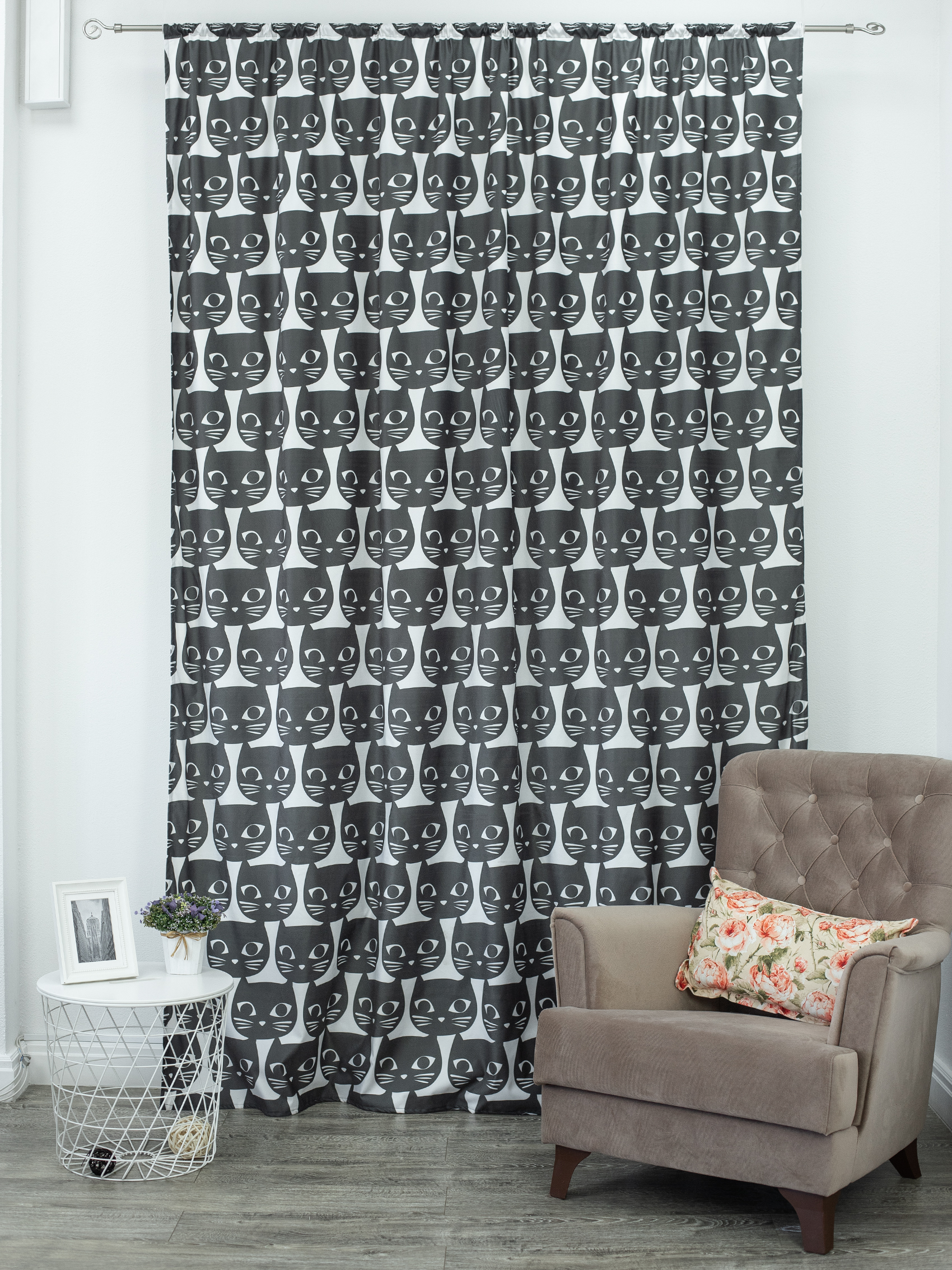 картинка Штора Amore Mio RR 13055-gray 2,0*2,7*1 серый 