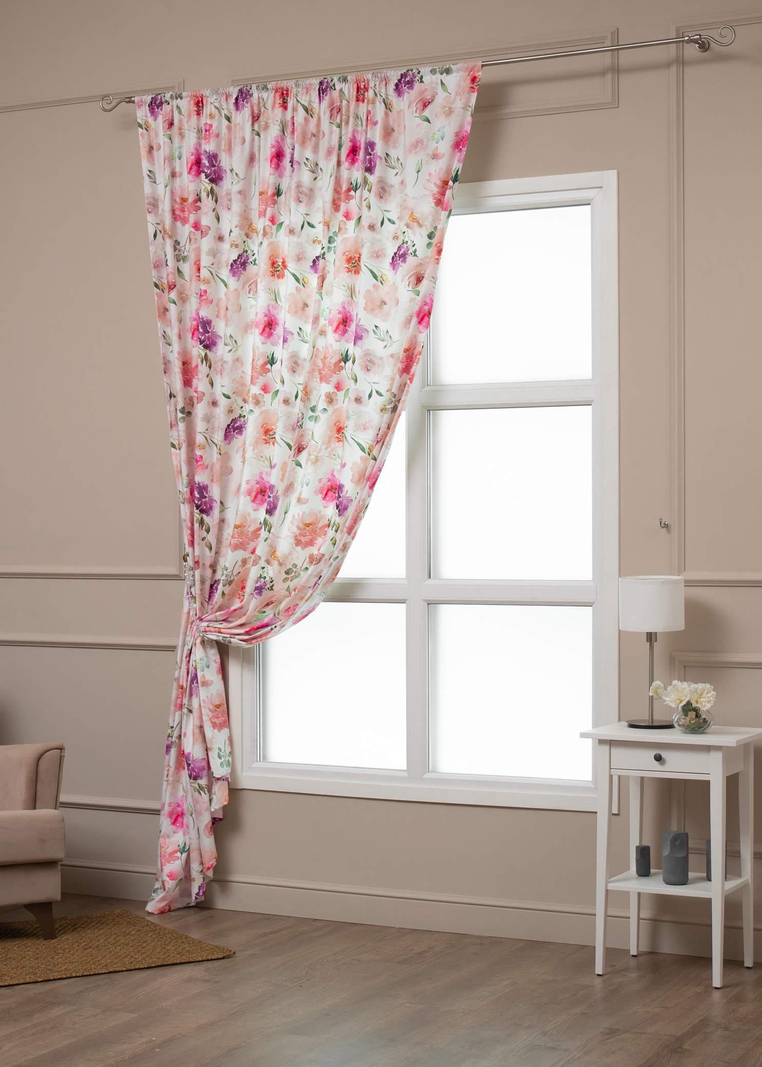 картинка Штора Amore Mio RR 12842-01 2,0*2,7*1 розовая пудра 