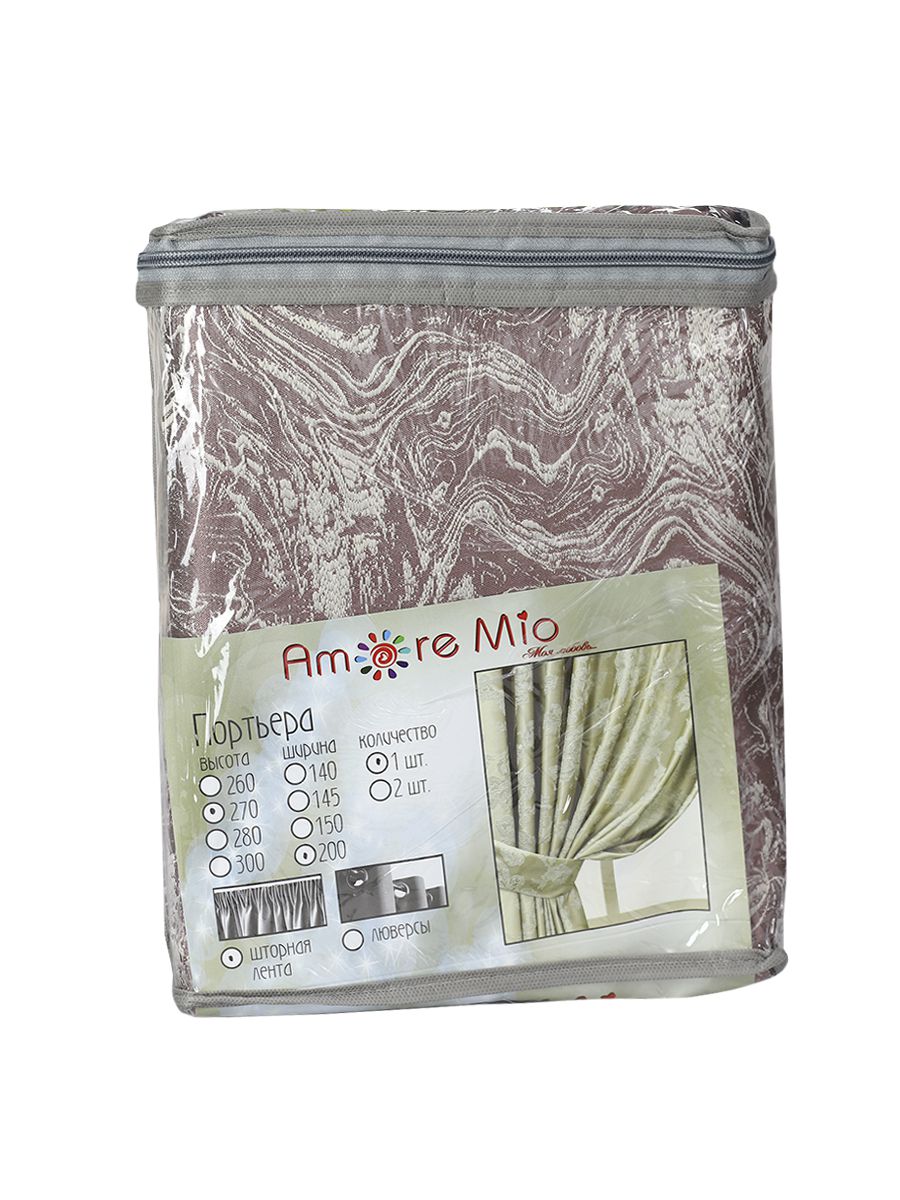 картинка Штора Amore Mio RR 90005-901R 2,0*2,7*1 брусника 
