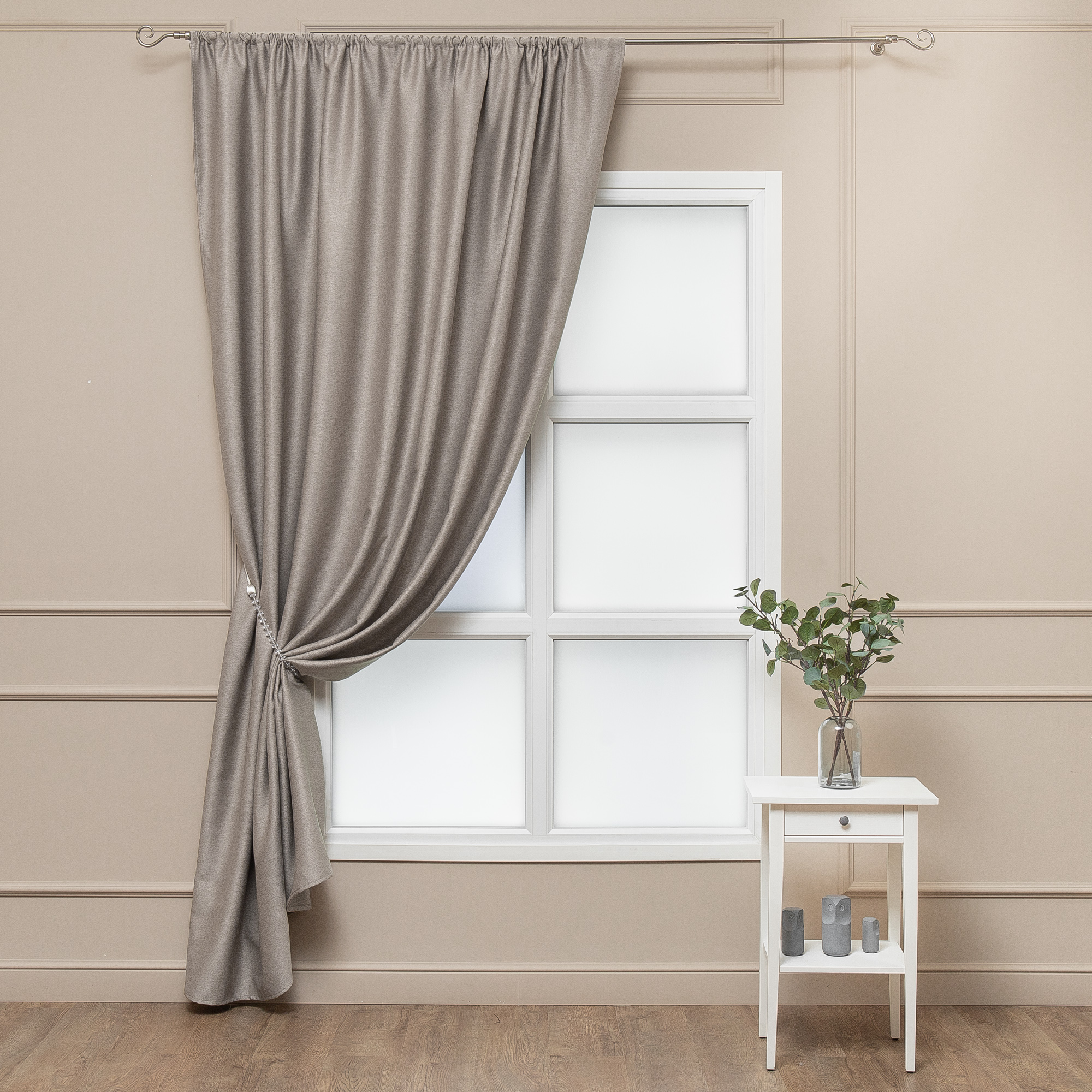 картинка Штора Amore Mio RR 4ML JTH-88-02 2,0*2,7*1 серо-бежевый 