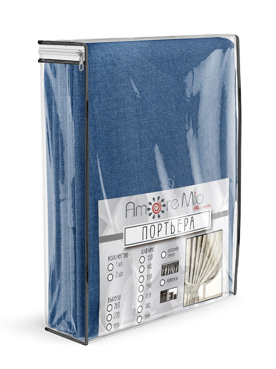 картинка Штора Amore Mio RR ZJM090-26 2,0*2,7*1 голубой 
