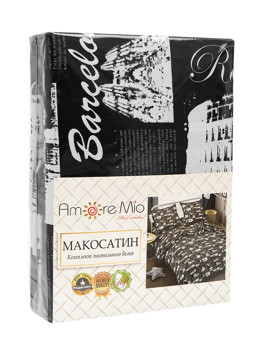 картинка Постельное бельё Amore Mio BZ Trip BLK sm SINGLE M 