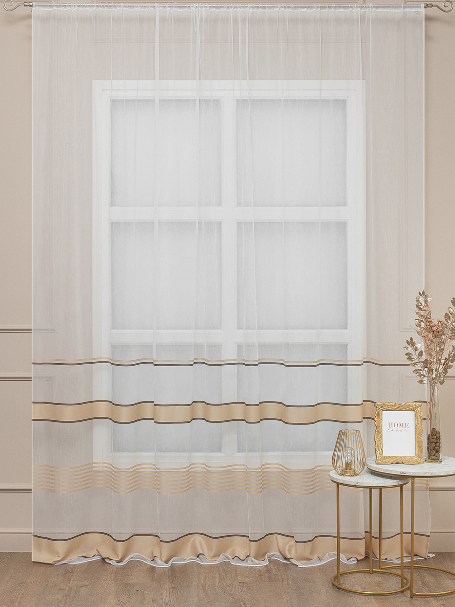 картинка Штора Amore Mio RR 2145-107 ut 3,0*2,8*1 светло-коричневый 