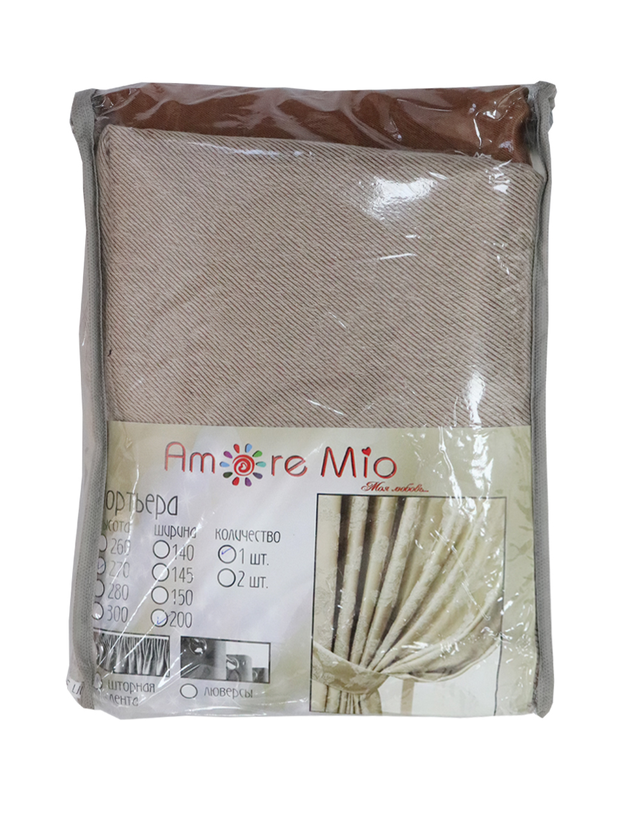 картинка Штора Amore Mio RR 913-2D-04 2,0*2,7*1 коричневый 
