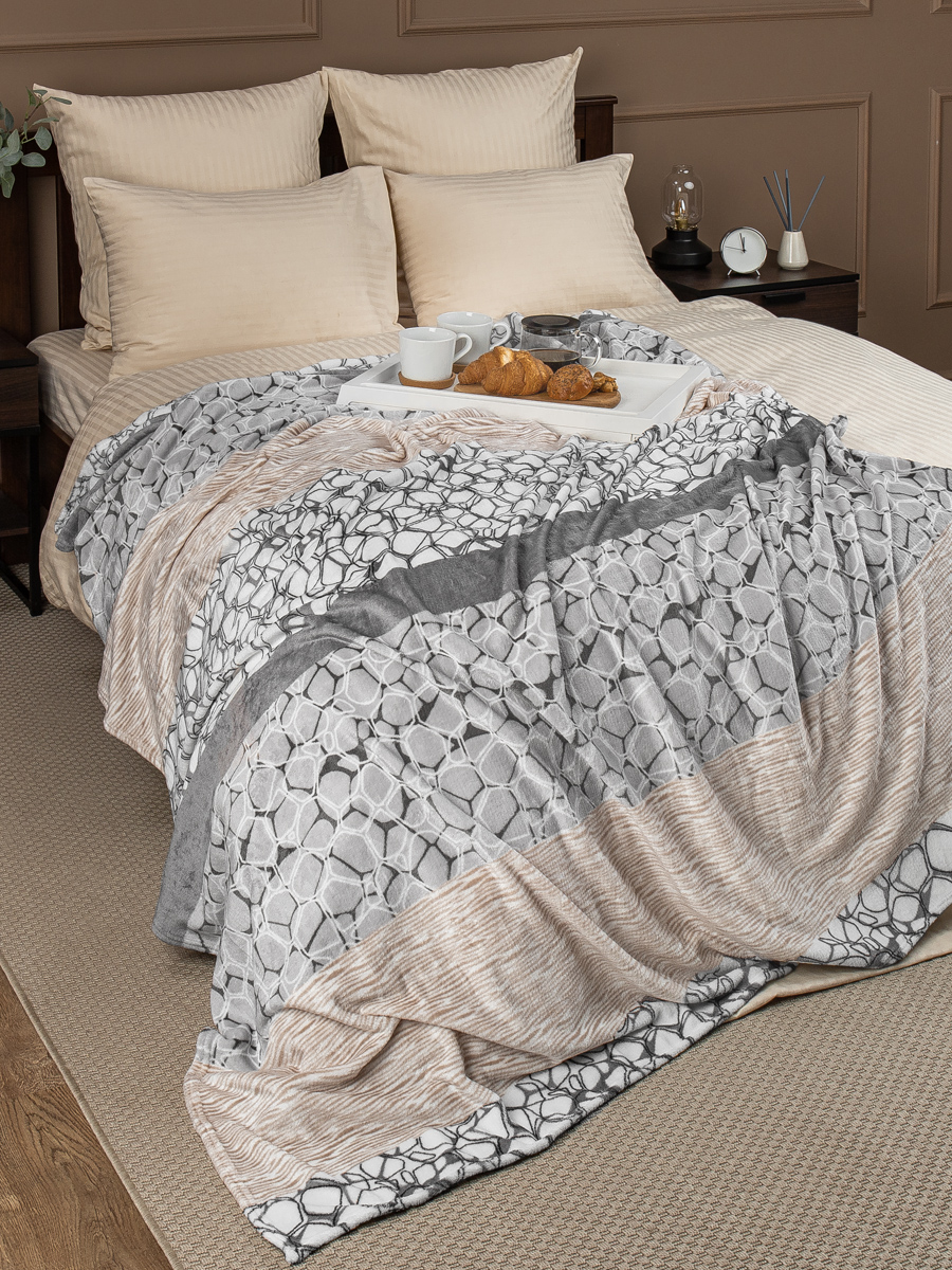 картинка Плед Texrepublic TF FN F14 b1420 Камешки и полосы 