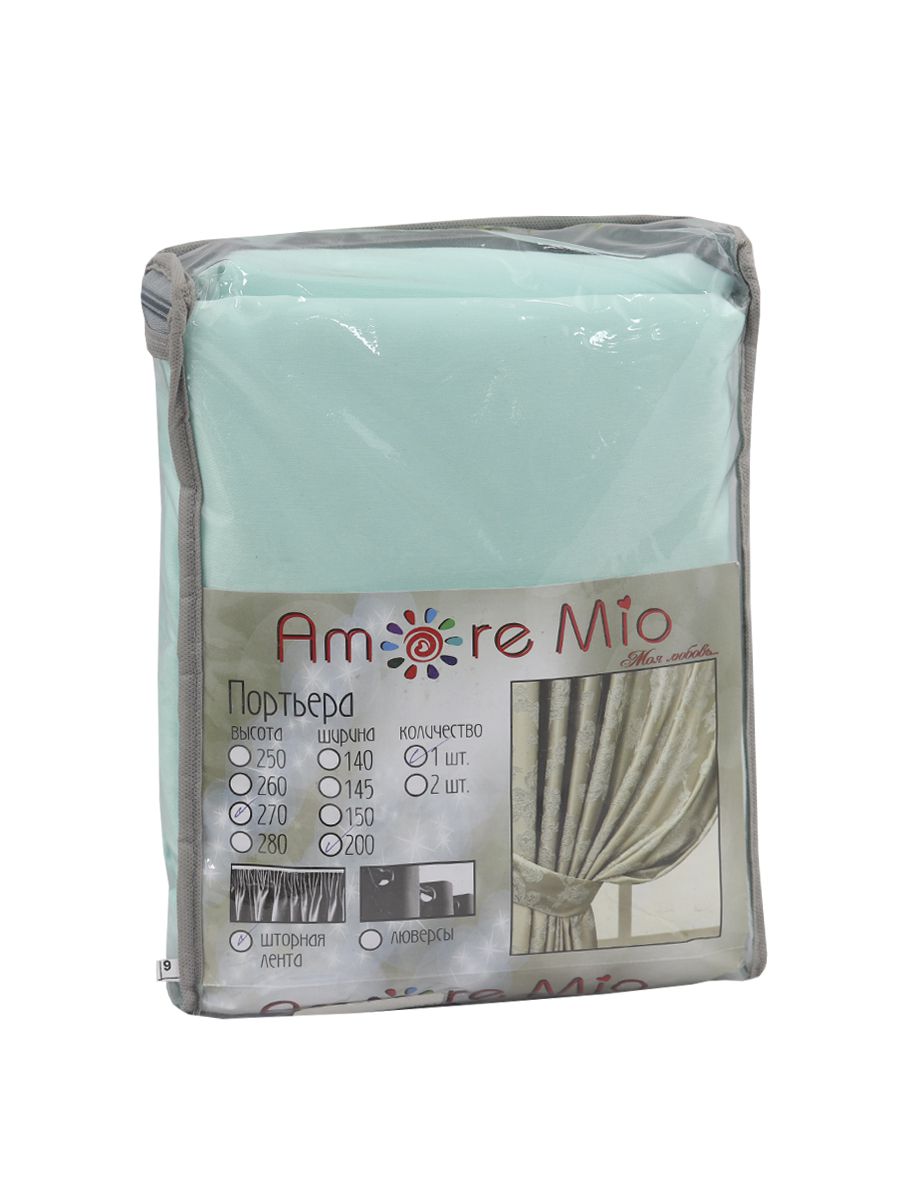 картинка Штора Amore Mio RR 386-155 2,0*2,7*1  ментоловый 