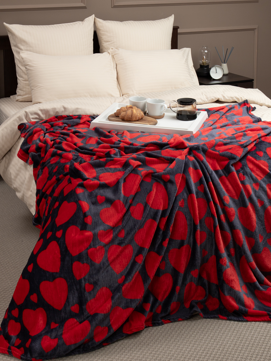 картинка Плед Texrepublic TF FN F113R b2022 Сердечки 