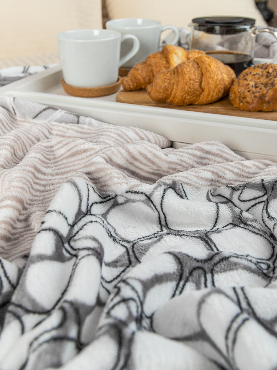 картинка Плед Texrepublic TF FN F14 b1520 Камешки и полосы 