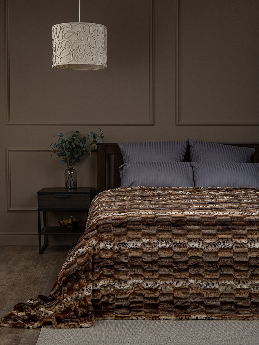 картинка Плед Buenas Noches искусст мех TF F070BR 1622 Норка тёмная 