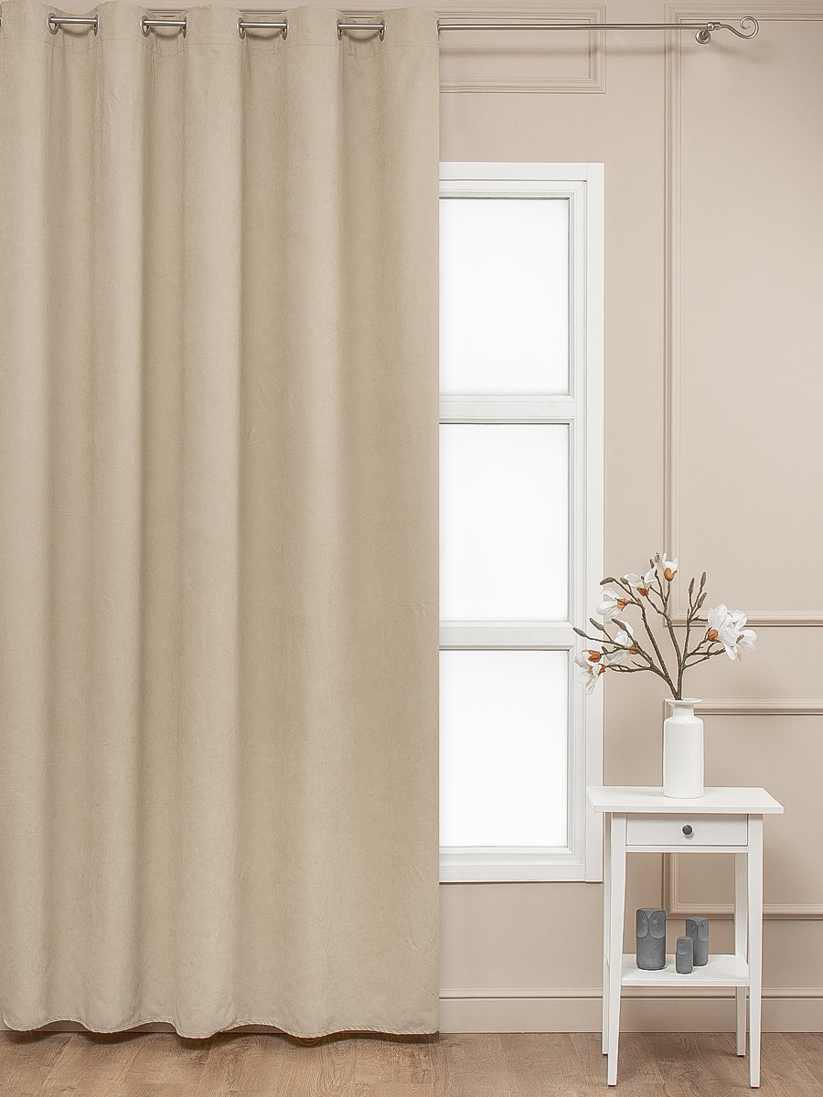 картинка Штора Amore Mio RR 1403-96 2,0*2,7*1 песочный люверсы 