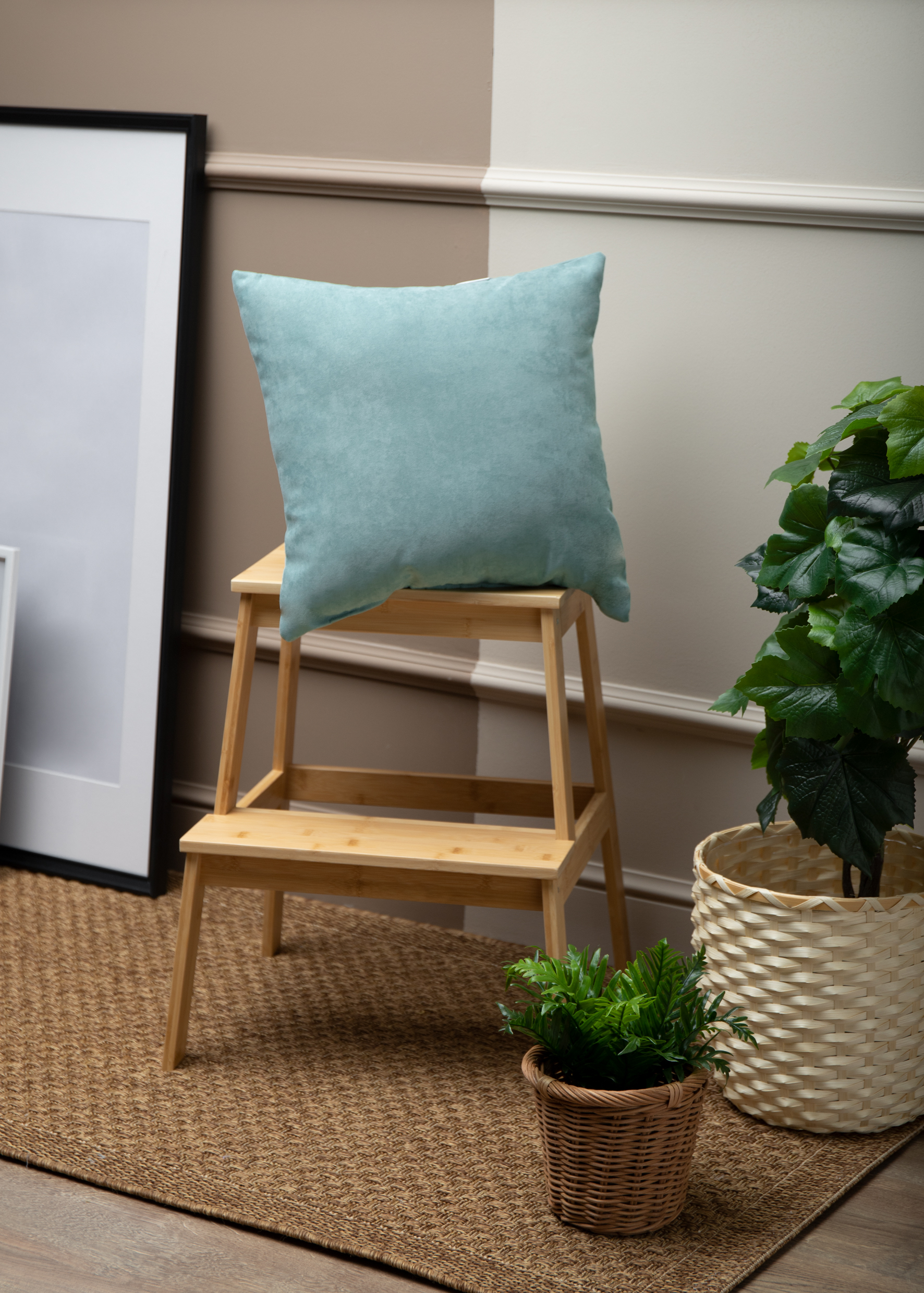 картинка Подушка RR PD Canvas-523 0,4*0,4*1 светло-бирюзовый 