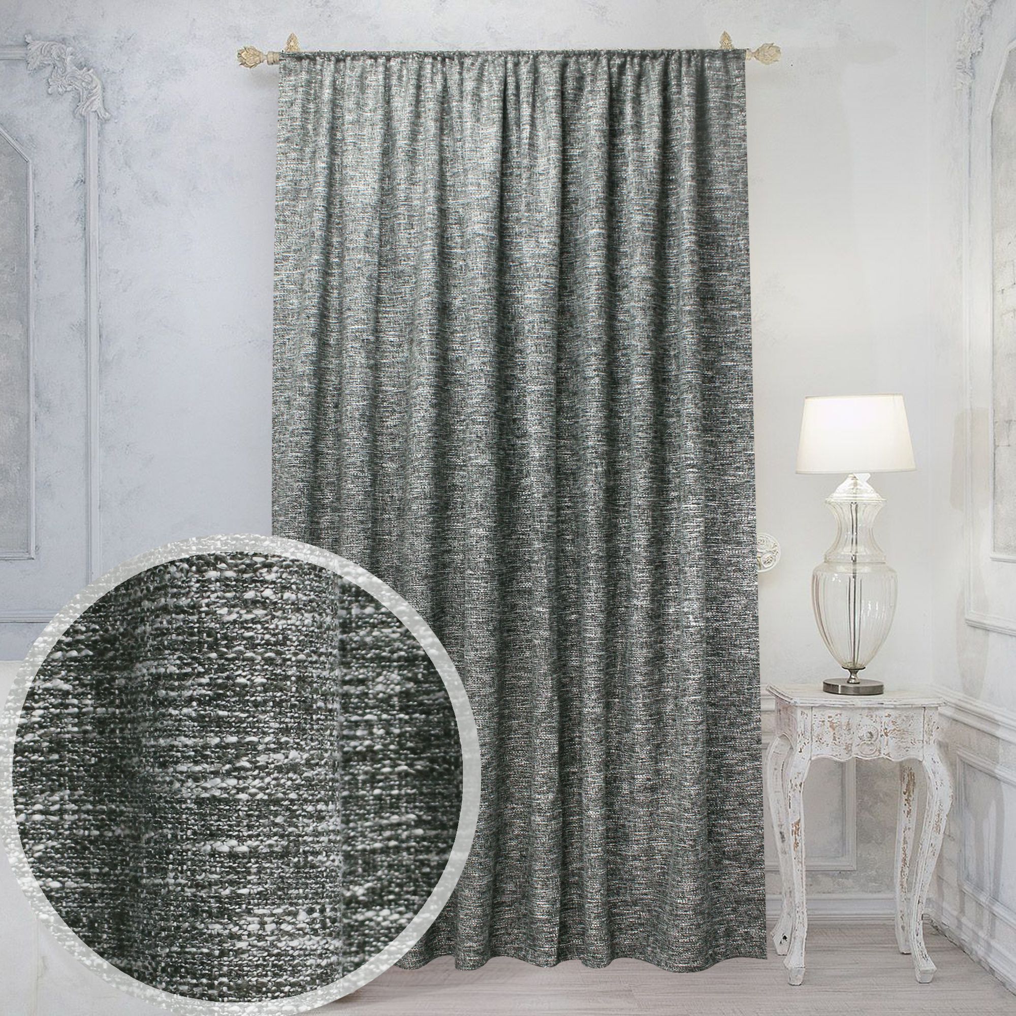 картинка Штора Amore Mio RR ZJM 163-27 2,0*2,7*1 черный 