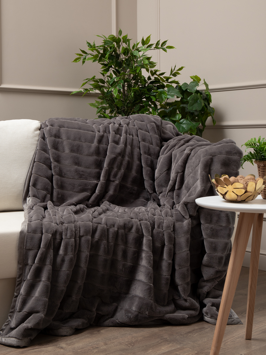 картинка Плед Texrepublic TCH KS DKGY2 041/2022 Полосы NC 