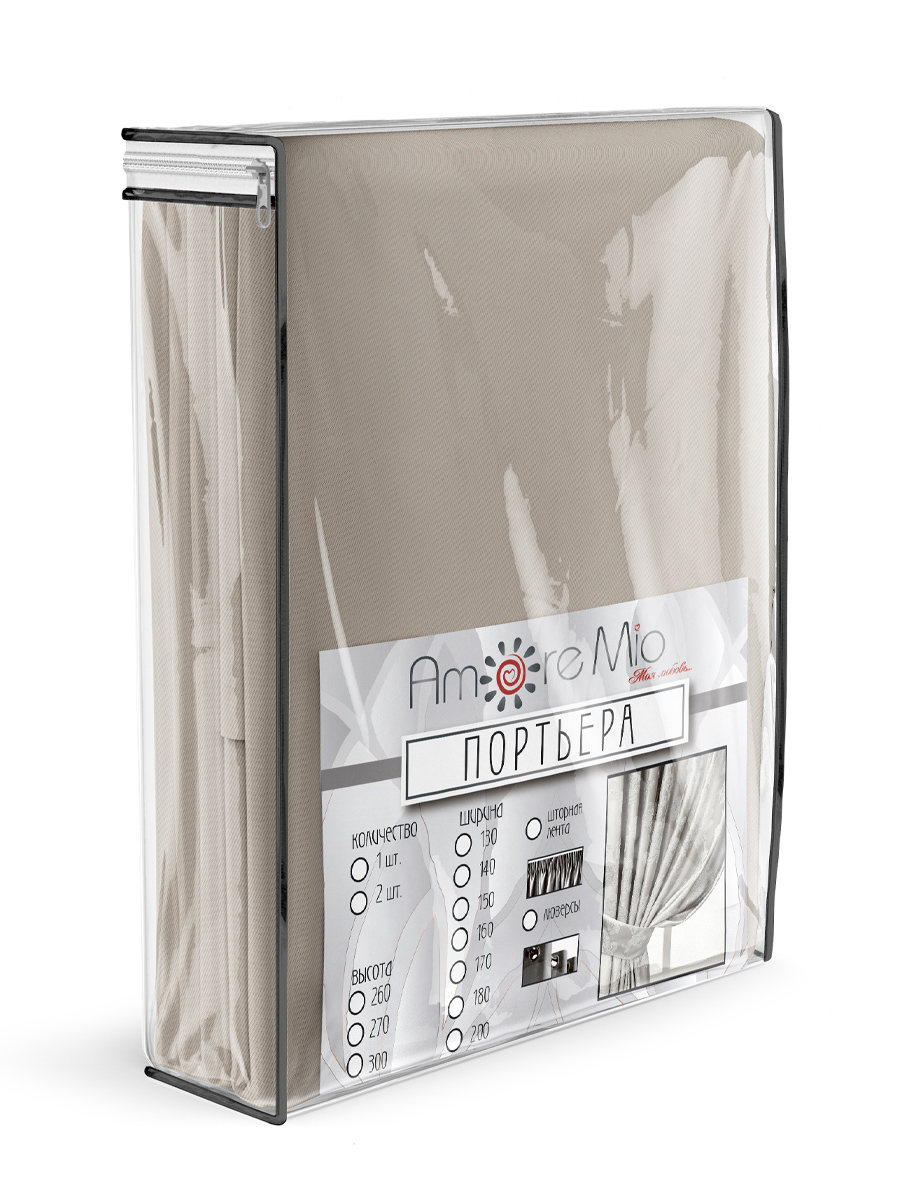 картинка Штора Amore Mio RR Milan-17 2,0*2,7*1 бежевый 