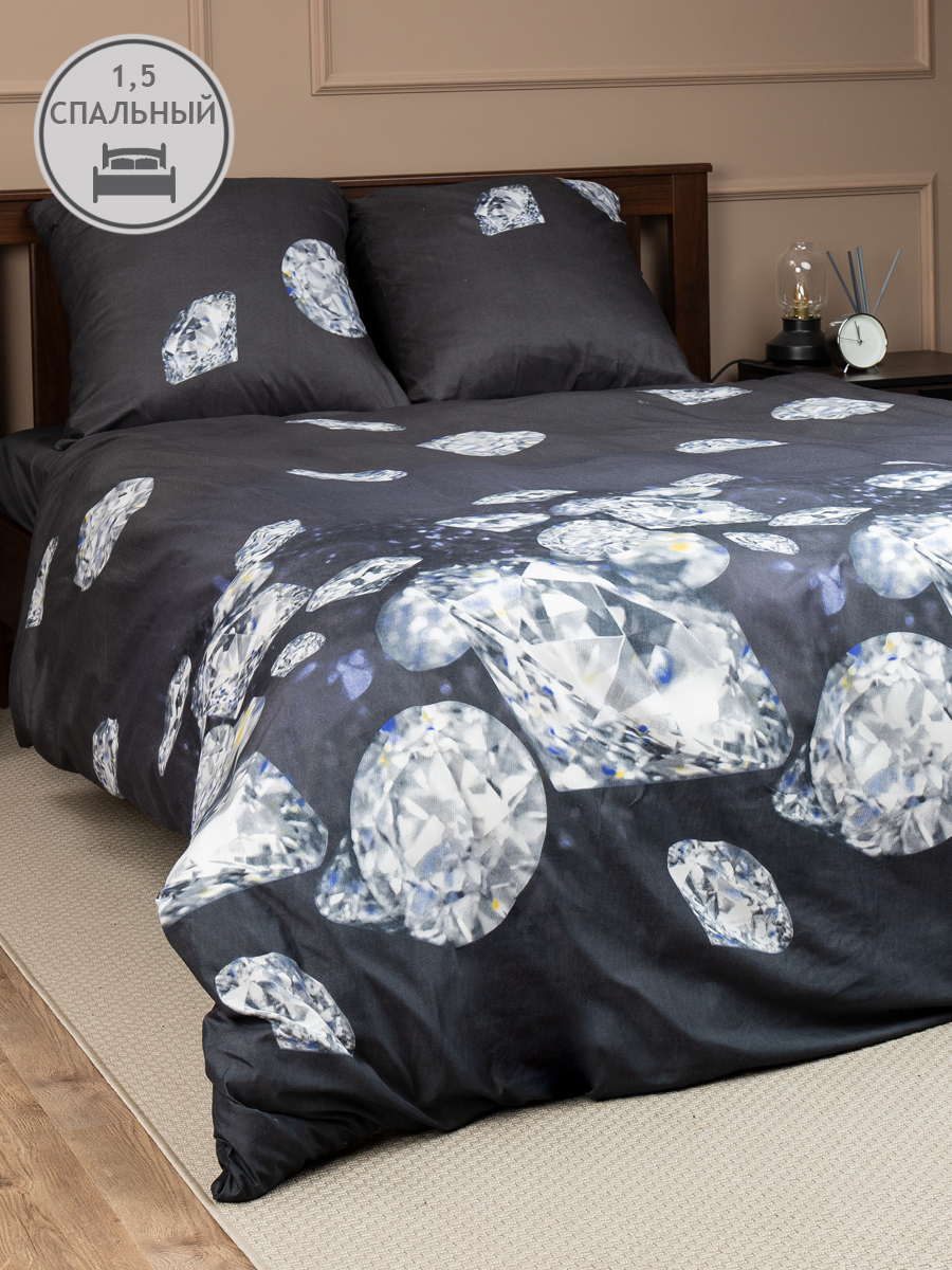 картинка Постельное бельё Amore Mio BZ QR Black SINGLE M 