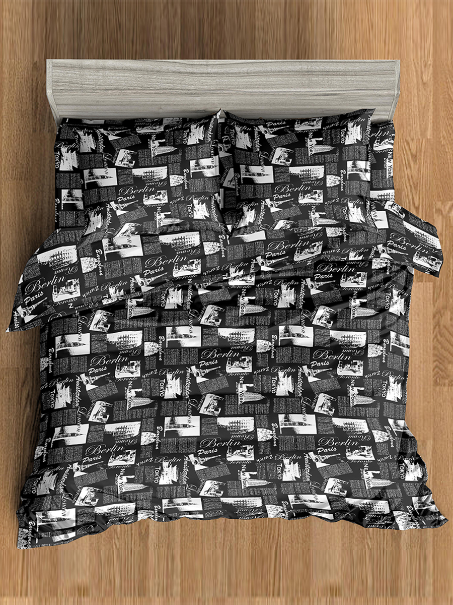 картинка Постельное бельё Amore Mio BZ Trip BLK sm EURO M 