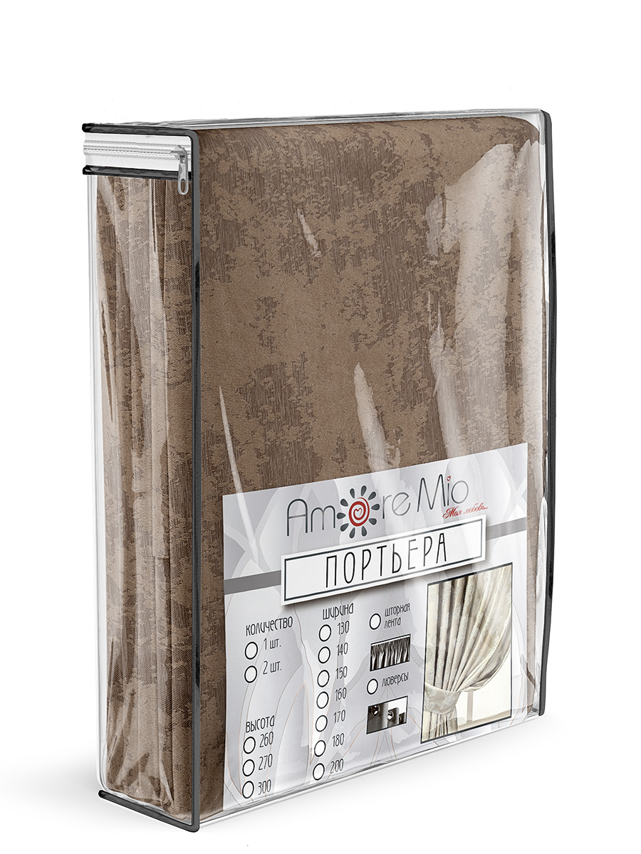 картинка Штора Amore Mio RR 6ML SOFT-4332C-09 1,5*2,7*2 светло-коричневый 