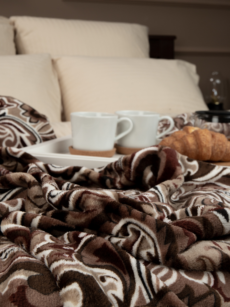 картинка Плед Texrepublic TF FN F18 b1520 Узоры бежевые 