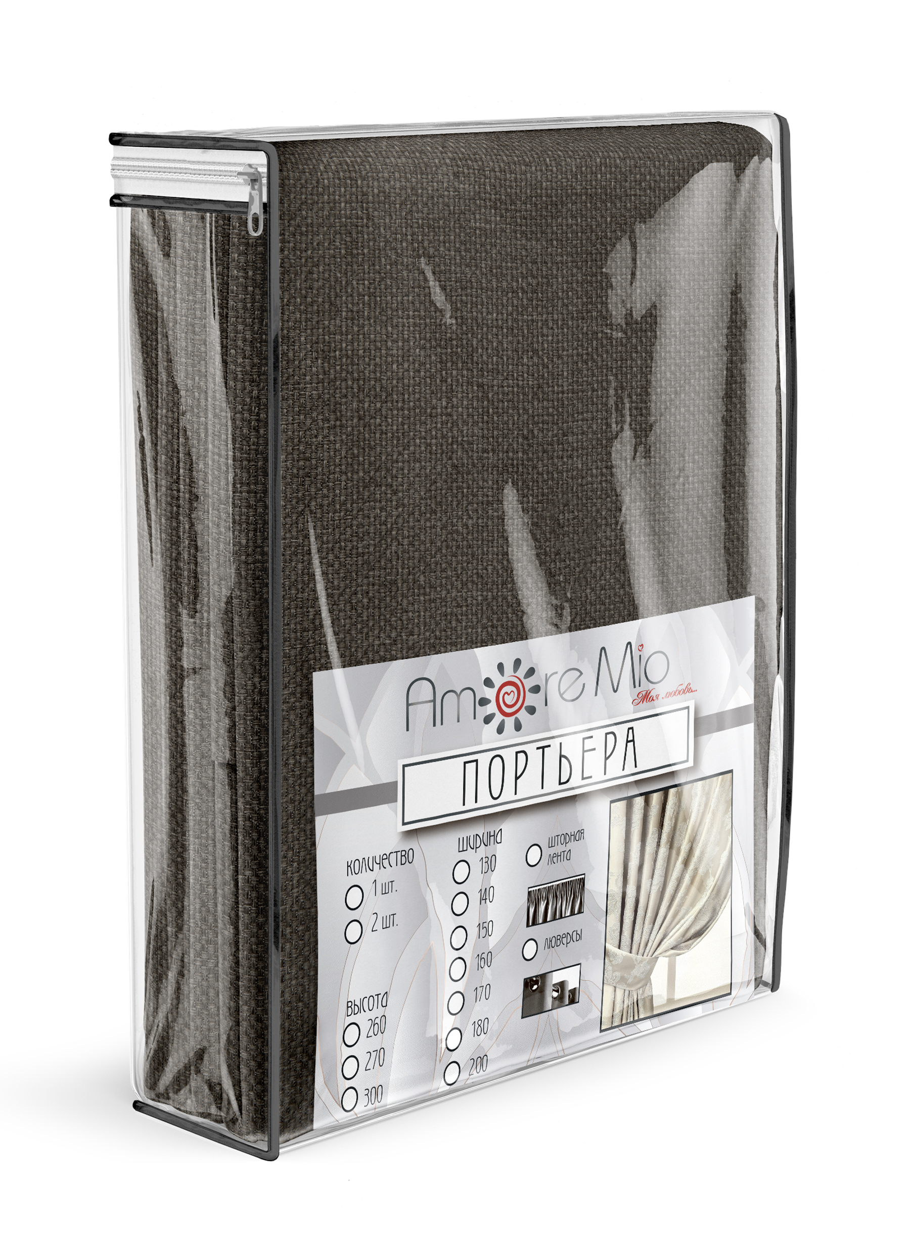 картинка Штора Amore Mio RR 104-08 1,6*2,7*1 оливковый 