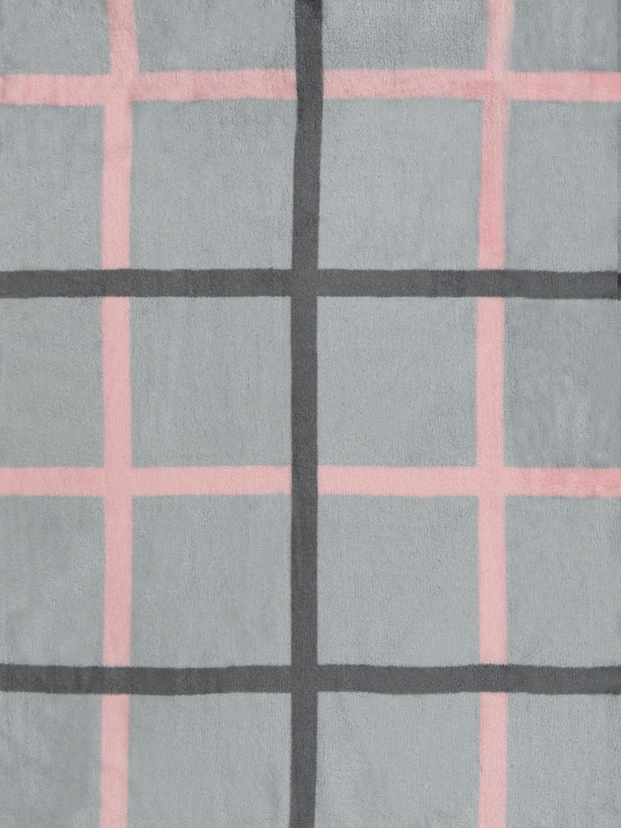 картинка Плед Texrepublic TF FN F122 a1520 Клетка серо-розовая 