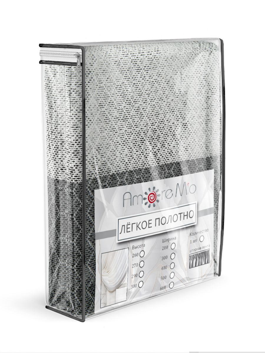 картинка Штора Amore Mio RR H 621-2D 3,0*2,7*1 графитовый 